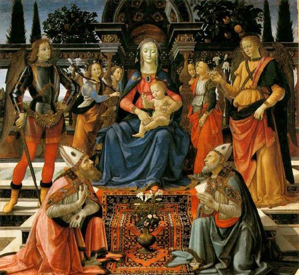 GHIRLANDAIO, Domenico Madonna and Child Enthroned with Saints